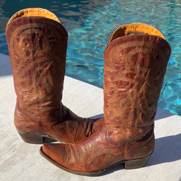 Old Gringo Gold Shimmer Boots Size 9 - Picture 7 of 14